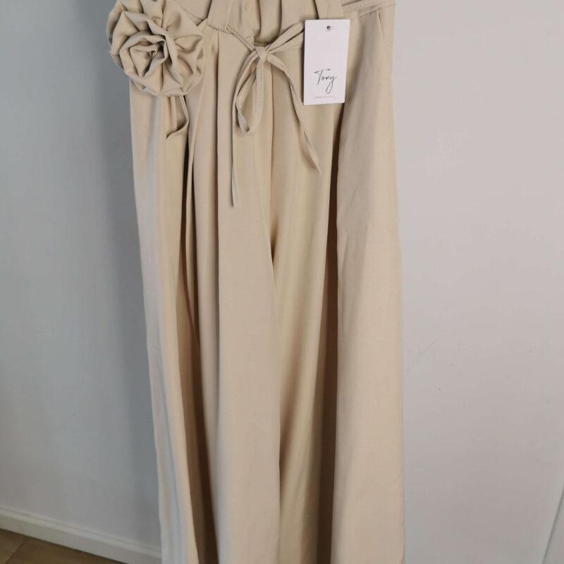 spodnie damskie z kokardą szeroka nogawka