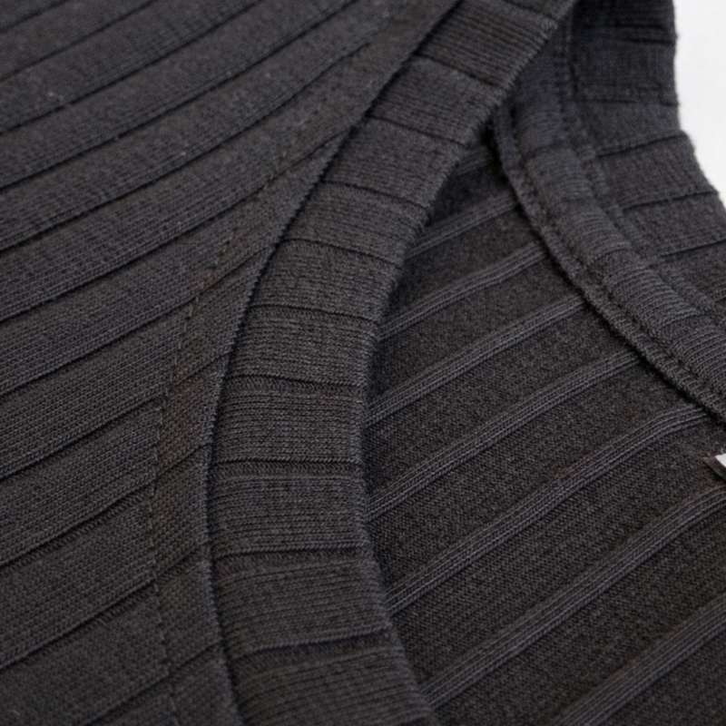 materiał prążkowany koszulka damska struktura